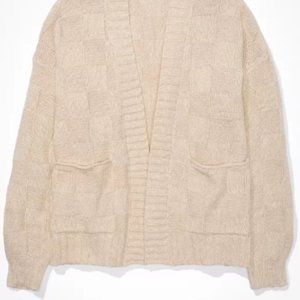 AE Checkered Knit Cardigan